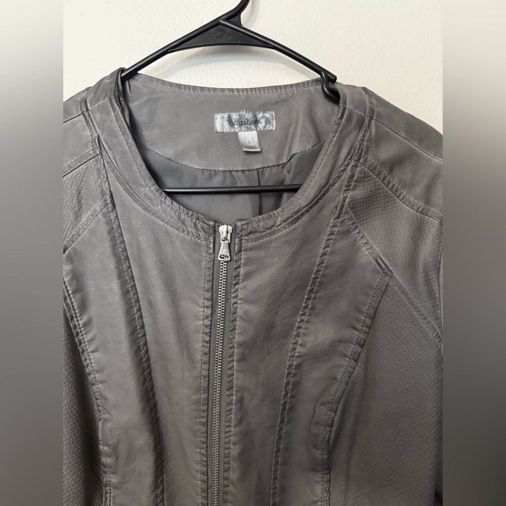dressbarn Gray Bomber Jacket - Picture 5 of 13